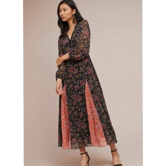 Anthropologie Dresses & Skirts - Anthropologie Laia Ines Maxi Dress Floral Black